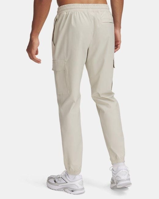 Under Armour Gray Vibe Woven Cargo Pants Khaki Base for men