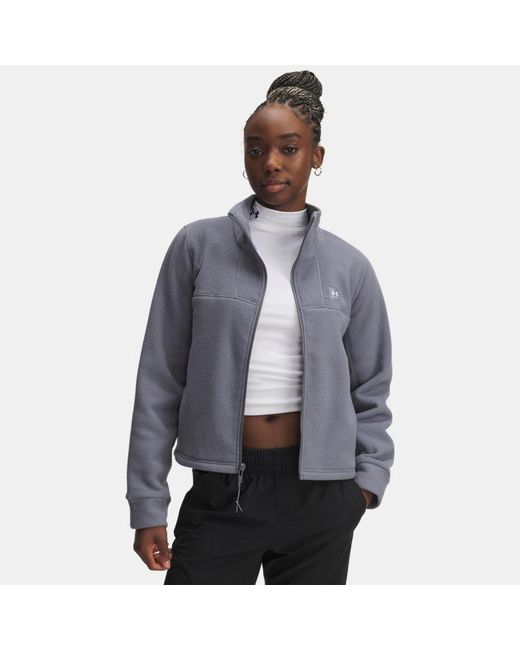 Parte De Arriba Con Cremallera Completa Expanse Fleece Para Mujer Titan Blanco Under Armour de color Gray