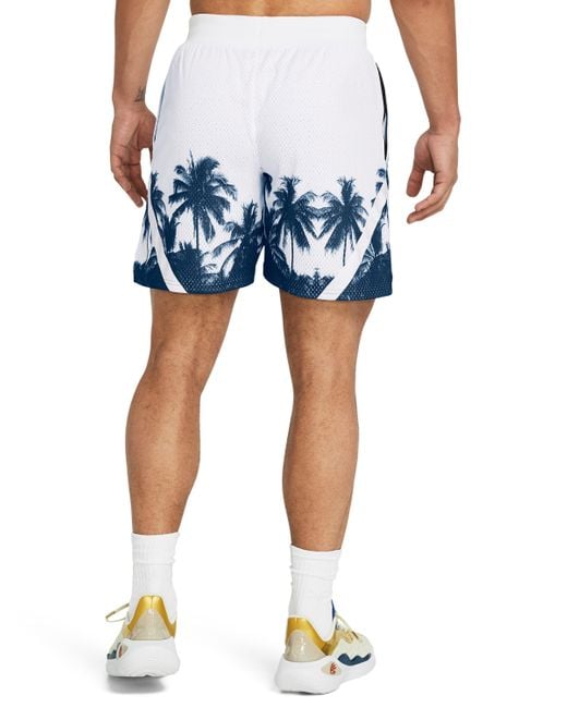 Under Armour Blue Curry Mesh Shorts for men