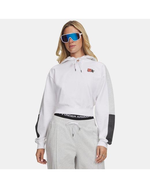 Under Armour White Sport Terry Trend Hoodie