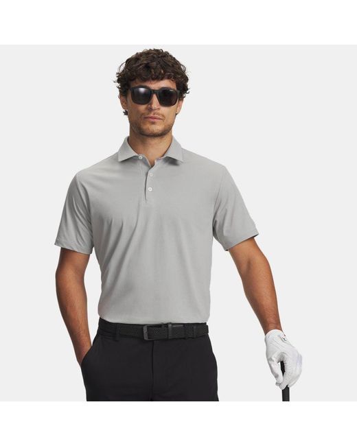 Under Armour Gray Curry Armourdry Polo Titanium for men