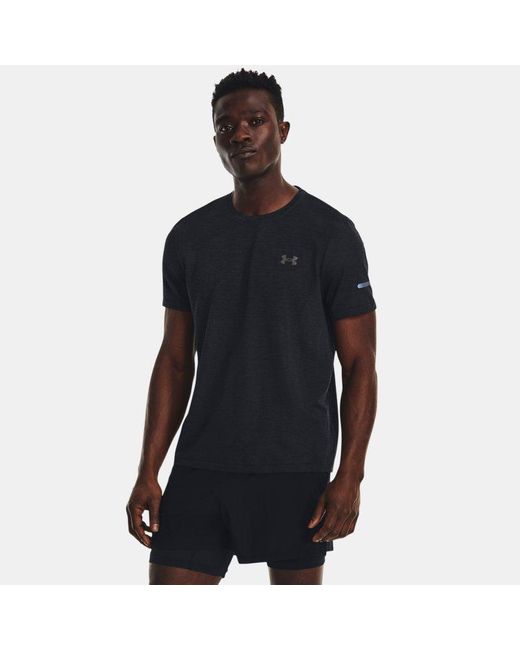 Under Armour Blue Seamless Stride Short Sleeve Reflective for men