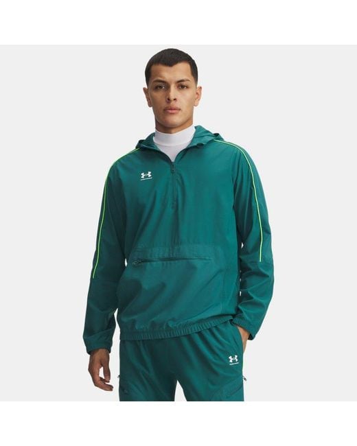 Under Armour Green Challenger Warmup Jacket Rack for men