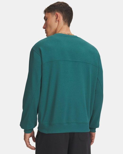 Under Armour Green Rival Lightweight Crew Rack for men