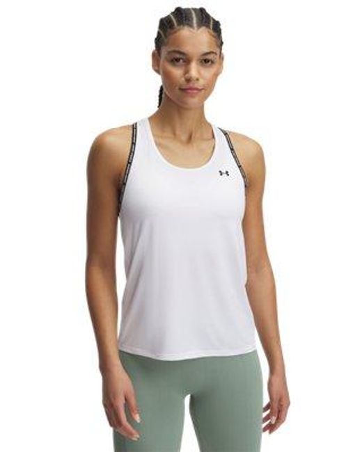 Under Armour White Ua Tech Knockout Sleeveless Tank