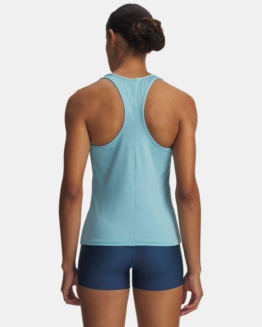 Under Armour Blue Tech Mesh Racer Tank Haze