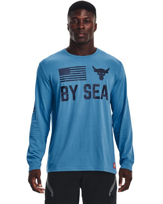Under Armour Blue Project Rock Veterans Day By Sea Long Sleeve for men