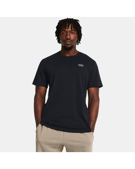 Under Armour Black Heavyweight Left Chest Patch Short Sleeve for men