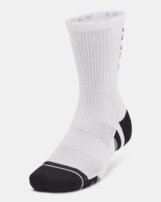 Under Armour Brown Performance Tech 3-Pack Crew Socks Cardinal