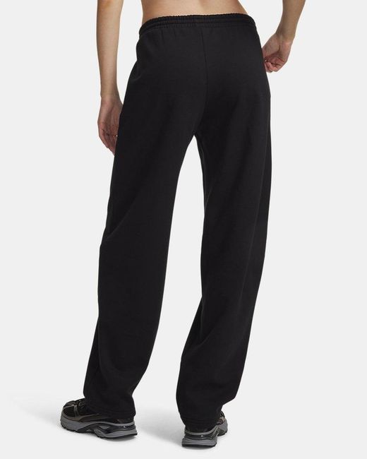 Under Armour Black Ua Icon Fleece Relaxed Pants