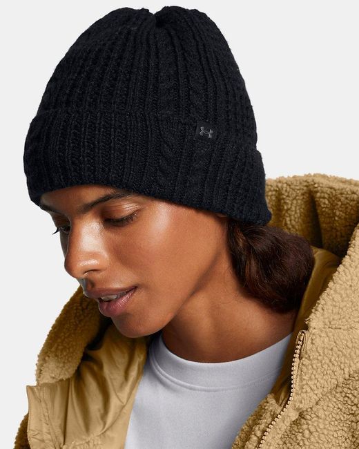Under Armour Blue Ua Halftime Cable Knit Beanie