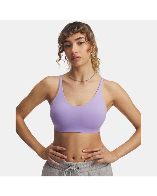 Sujetador Deportivo Motion Para Mujer Transparent Blanco Under Armour de color Purple