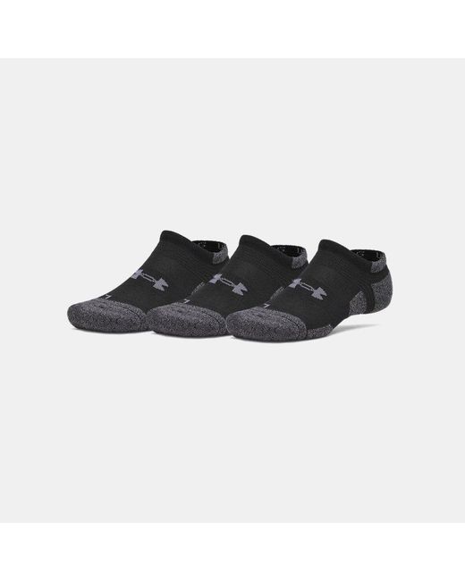 Under Armour Black Ua Performance Tech Pro 3-pack No Show Socks