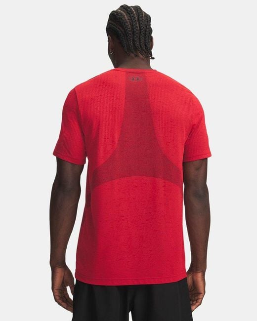 Under Armour Red Vanish Seamless Short Sleeve Racer Ultimate for men