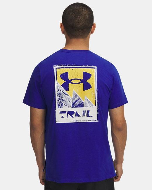 Under Armour Blue Ua Trail Run Graphic T-shirt for men