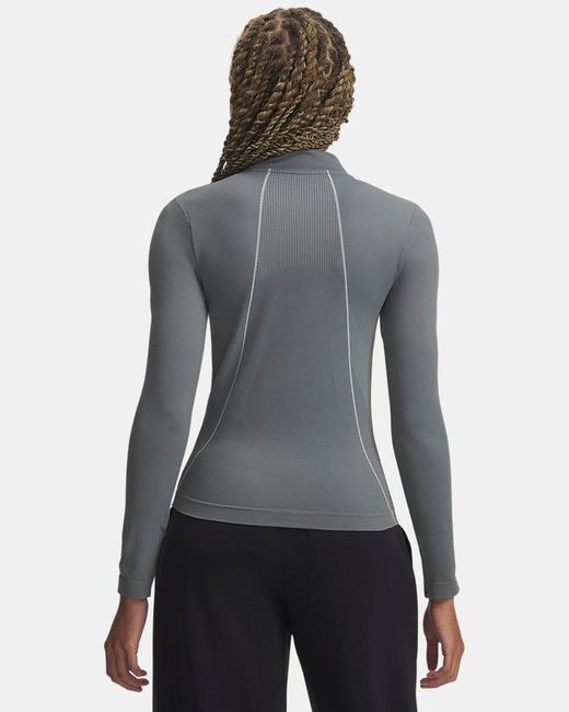 Under Armour Green Vanish Seamless ¼ Zip Clay Titanium Titanium