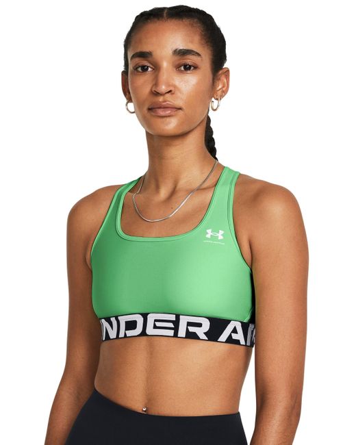 Reggiseno sportivo heatgear® armour mid branded di Under Armour in Blue