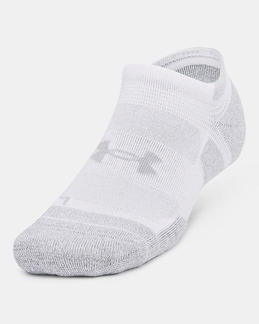Under Armour White Ua Performance Tech Pro 3-pack No Show Socks
