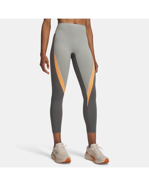 Under Armour Gray Halo Colorblock Leggings Clay Titanium Reflective