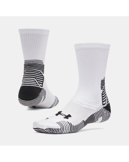 Under Armour White Magnetico Elite Crew Socks Ultimate Ultimate