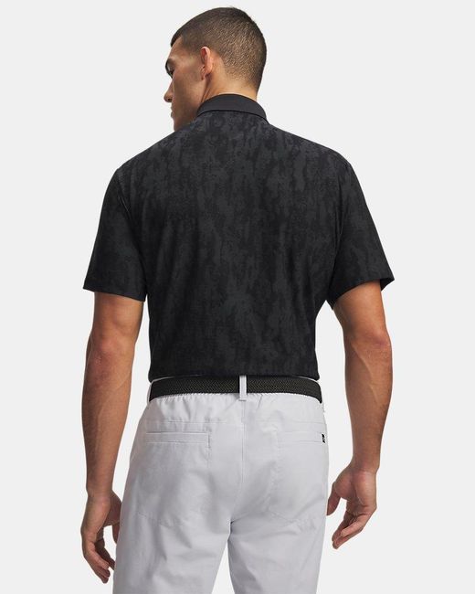 Under Armour Black Armourdry Jacq Rd Polo Anthracite Halo for men