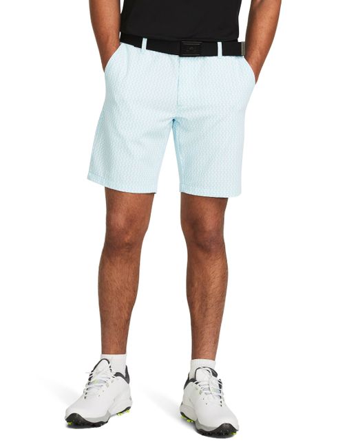 Under Armour Blue Drive Printed Tapered Shorts for men