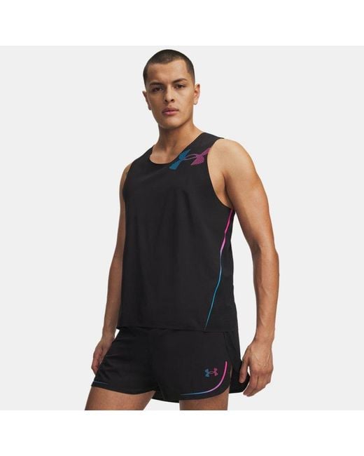 Under Armour Black Velociti Elite Singlet Ultimate Rebel Capri for men
