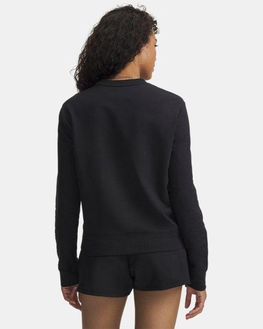 Under Armour Black Sport Terry Oberteil Mit Rundhalsausschnitt Für Damen Weiß