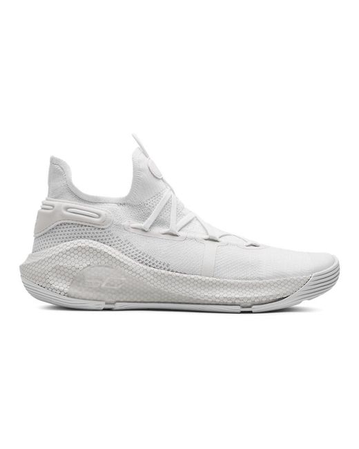 Under Armour White Icon Curry 6 Basketball Shoes for men