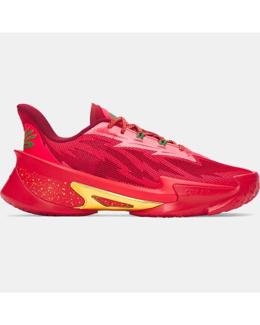 Under Armour Red Curry Series 7 Basketball Shoes Racer Team Kelly