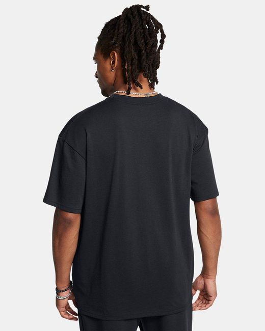 Under Armour Black T-Shirt M Hw Os Sm Box Ss T-Shirt for men