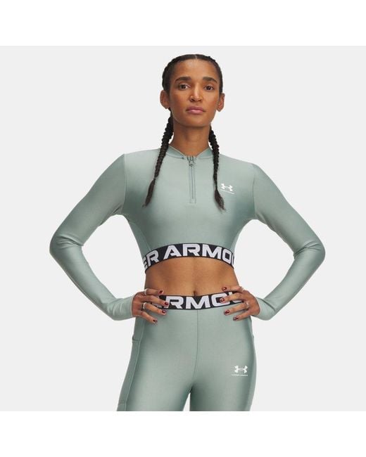 Under Armour Green Heatgear Rib
Langarm-Oberteil Mit ¼-Zip Für Damen Silica Silica Weiß