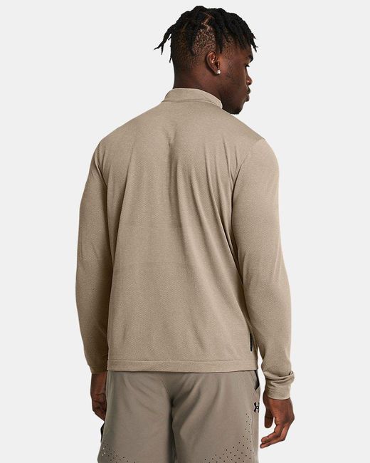 Under Armour Natural Vanish Elite Seamless ¼ Zip Timberwolf Taupe Iridescent for men