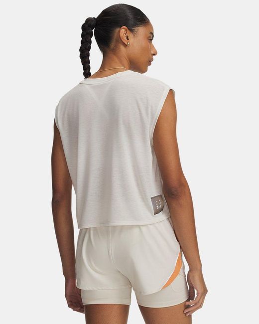 Under Armour White Halo Run Aeris Sleeveless Summit Reflective