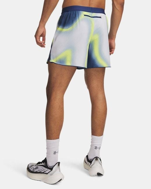 Under Armour Blue Velociti Pro 5" Shorts Blackout Reflective for men