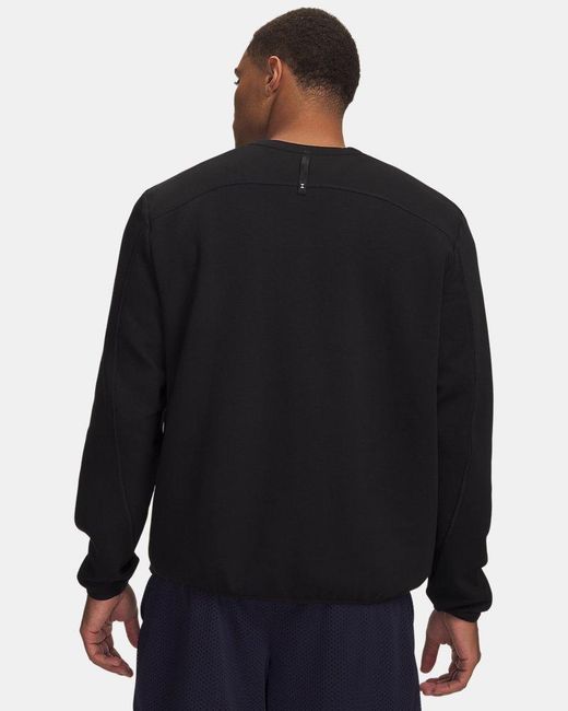 Under Armour Black Ua Unstoppable Fleece Crew for men