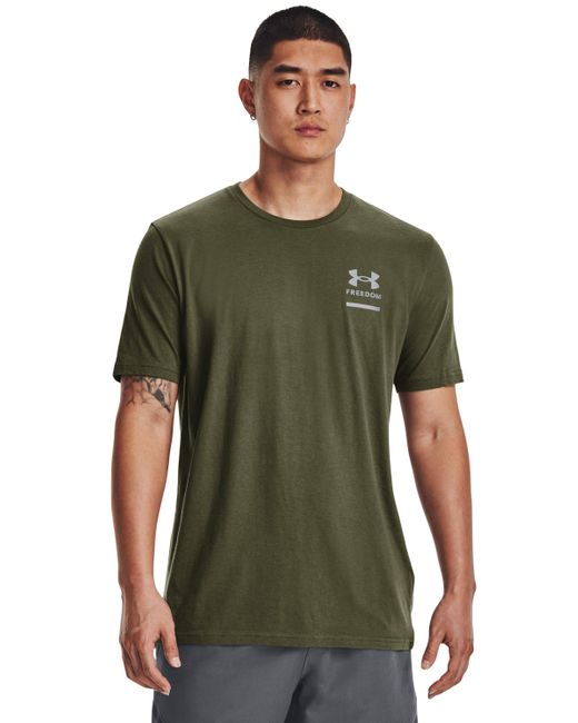 Under Armour Green Ua Freedom Spine T-shirt for men