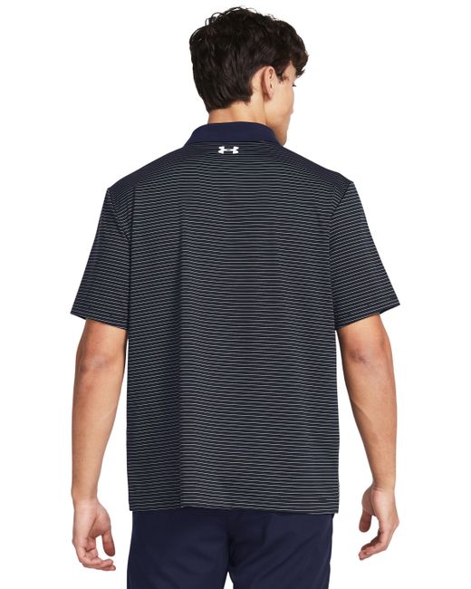 Under Armour Blue Matchplay Stripe Polo for men