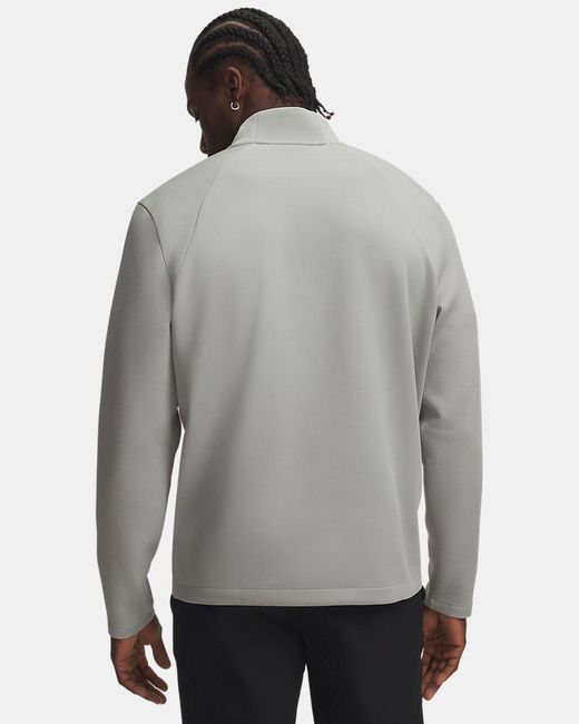 Under Armour Gray Drive Midlayer ¼ Zip Titanium Clay for men