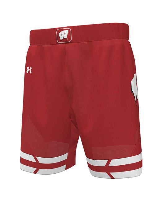 Under Armour Red Ua Collegiate Basketball Replica Shorts for men