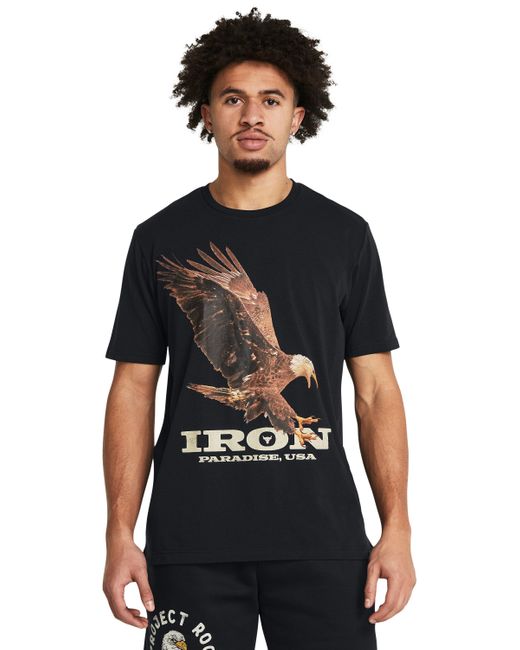 Under Armour Project rock eagle kurzarm-shirt mit grafik für silt / schwarz l in Black für Herren