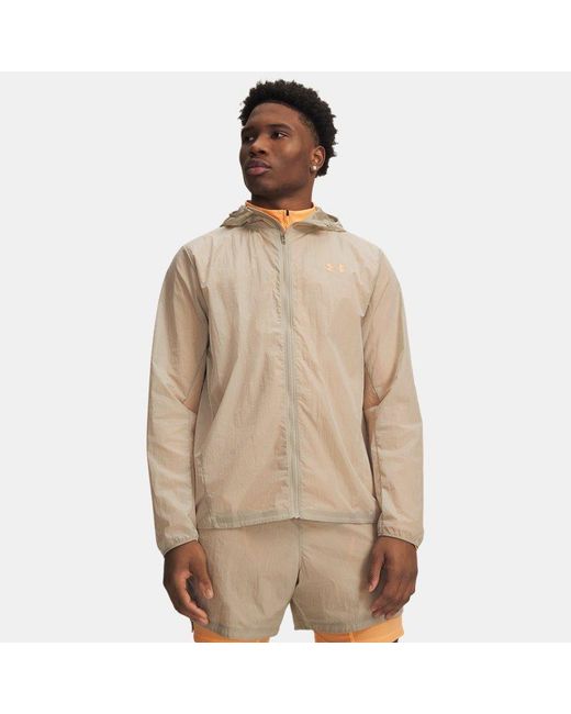 Under Armour Natural Explor Trail Run Wind Shell Jacket City Khaki Bloc for men