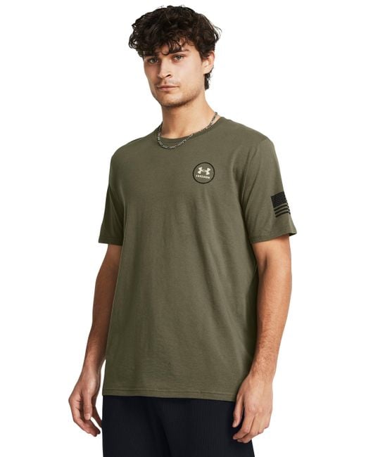 Under Armour Green Ua Freedom Mission Made T-shirt for men