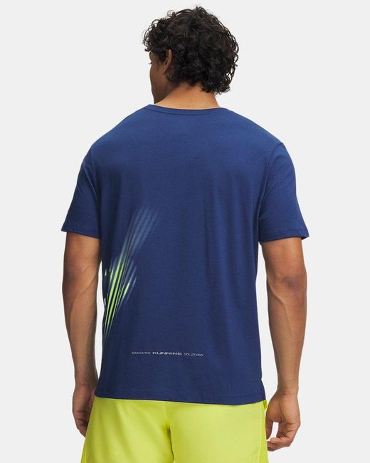 Under Armour Blue Velociti Flash Logo Short Sleeve Blackout Reflective for men
