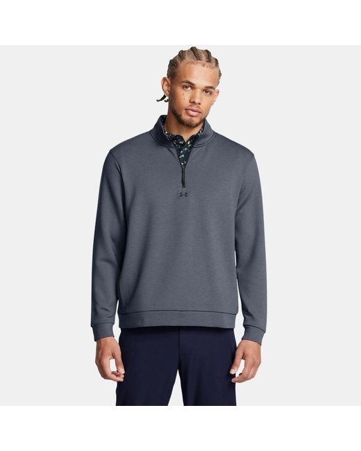 Under Armour Blue Drive Midlayer Pullover Downpour Gravel for men