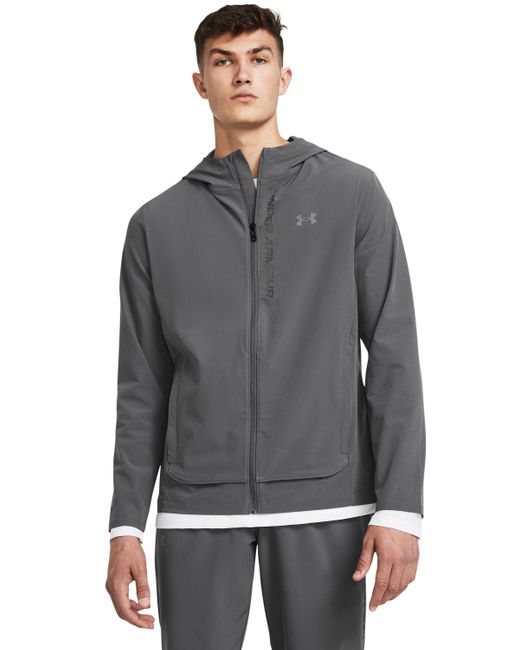 Under Armour Gray Outrun The Storm Jacket for men
