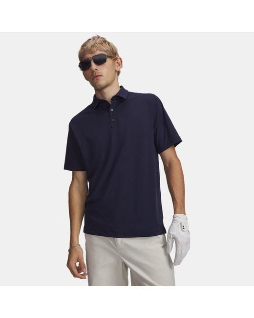 Under Armour Blue Armourdry Polo Midnight Castlerock for men