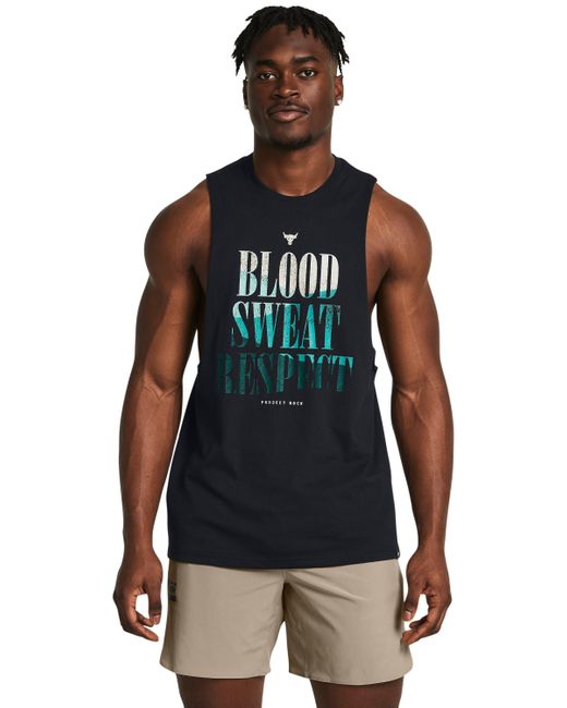 Camiseta de tirantes project rock bsr payoff Under Armour de hombre de color Black