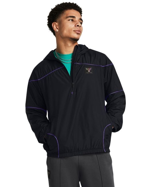 Under Armour Blue Project Rock Anorak Jacket for men