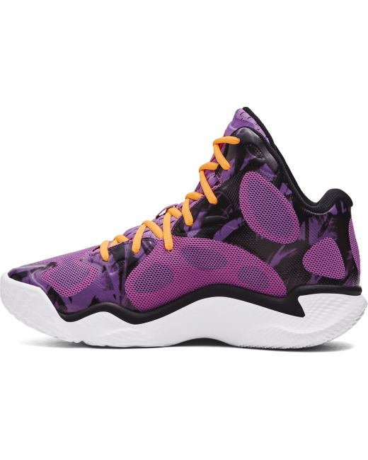 Under Armour Purple Curry Spawn Flotro Basketball Shoes